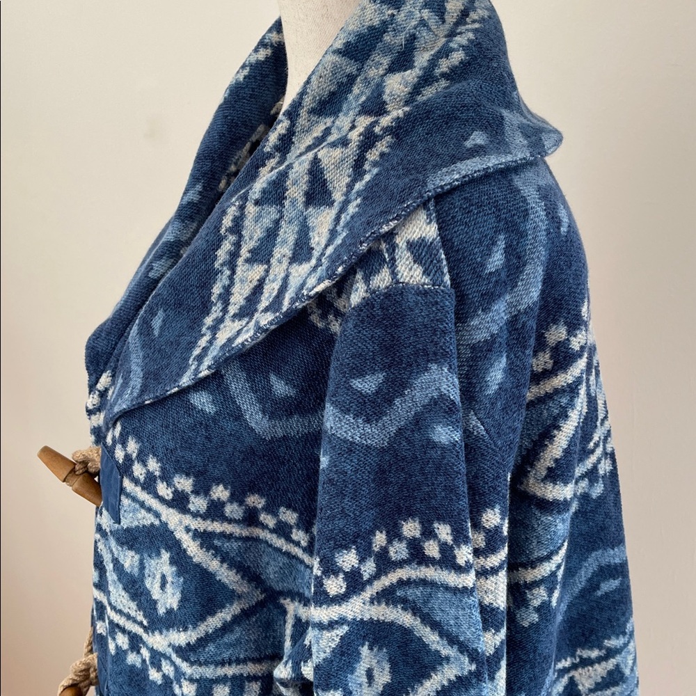 Blue Patterned Women's Jacket - Picture 3 of 7